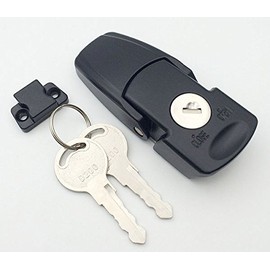 3" Draw Latch for Saddlebags, Trunk, Toolbox, Black with Lock Large Size Replace Southco V7-20-111-50