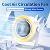 Coolhill USB Desk Fan for Bedroom: 100 Speeds Digital Display