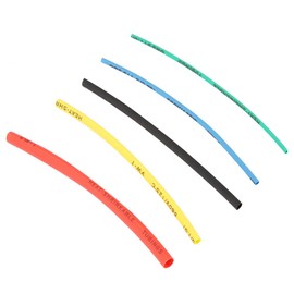 100 PCS Heat Shrink Tube,5 Sizes 5 Color 100mm Heat Shrink Sleeve Wire Cable Insulated Sleeving, Heat Shrink Tube