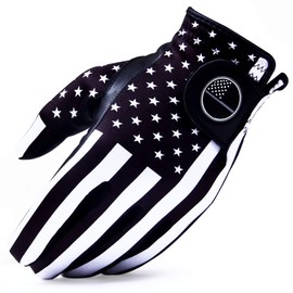 RAULAM INTERNATIONAL USA Flag Golf Gloves with Perfect Grip for Men and Women,Golf Glove American Flag Left Hand-Golf Glove Men Left Hand/Right Hand,Golf Glove Women Left/Right (Women Large,Left)
