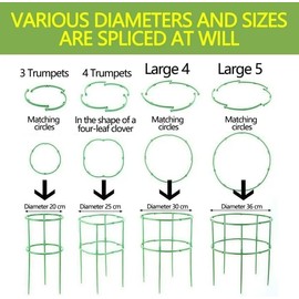 Green Tomato Cage | Tomato Support | Adjustable Plant Supports for Garden | 48in Deformable Assembled Tomato | Trellis for Vegetable, Flower and Fruit Growing, Plant Support Structures