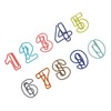 100 Cute Number Style Paper Clips Durable Metal File Organizer