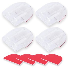 AutoEC 4 Pcs Car Deer Whistle, Save A Deer Whistles Deer Warning Devices Units for RVs Vehicles Motorcycles, Dual Construction Automotive Safety Kits Gifts with Extra Tapes - Transparent