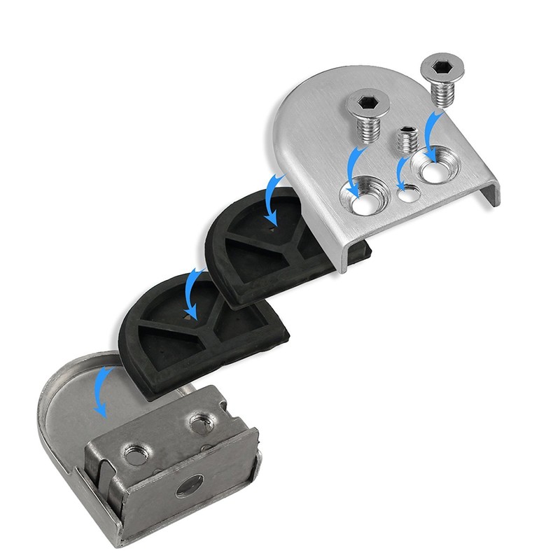 Proster Glass Clamps 8 PCS 9-10mm Stainless Steel 304 Glass