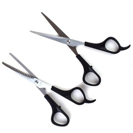 FOMIYES 4pcs Stainless Steel Hair Scissors Professional Thinning and Cutting Shears for Salon and Home Use Includes Straight and Tooth Scissors Resistant for Styling Hair for Men and Women