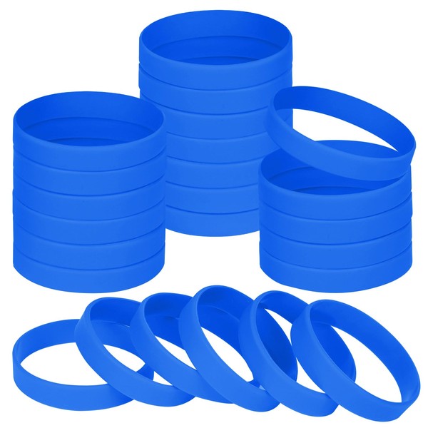 NAHRMY 25PCS Rubber Bracelets Silicone Wristbands, Elastic Identification Silicone Wristband