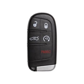 Replacement Remote Key Fob Compatible with Jeep, Dodge, and RAM, Simple Key (Lock, Unlock, Panic (5-Button (Trunk, Lock, Unlock, Panic,Remote), 1 Key Fob Only)