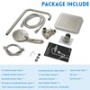 Ryamen 8" Dual Shower Head Combo, High Pressure Rainfall Shower