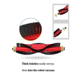 Rrochio Original Accessory Replacement Parts for Roborock S5/S5 Max/S6 Pure/S6 Maxv, 2 Main Brushes, 4 Wipes, 4 Filters, 4 Black Side Brushes, 12 Water Tank Filters