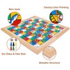 Gothink Wooden Snakes and Ladders Game - 13 Inch Educational