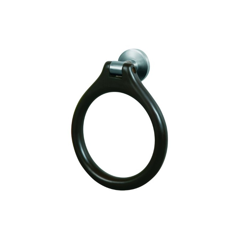 Bisk 00975 Madagaskar Hand Towel Ring in Brushed Nickel and