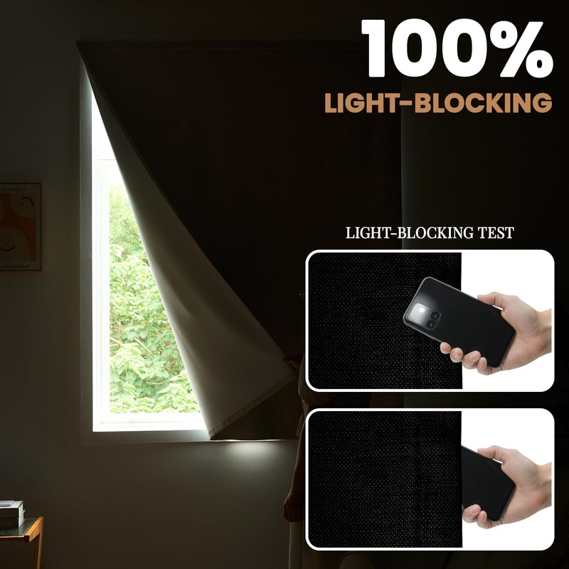 Adhesive Curtain,100% Blackout Curtains, No Drilling, Suitable for Multi-Scenes Privacy