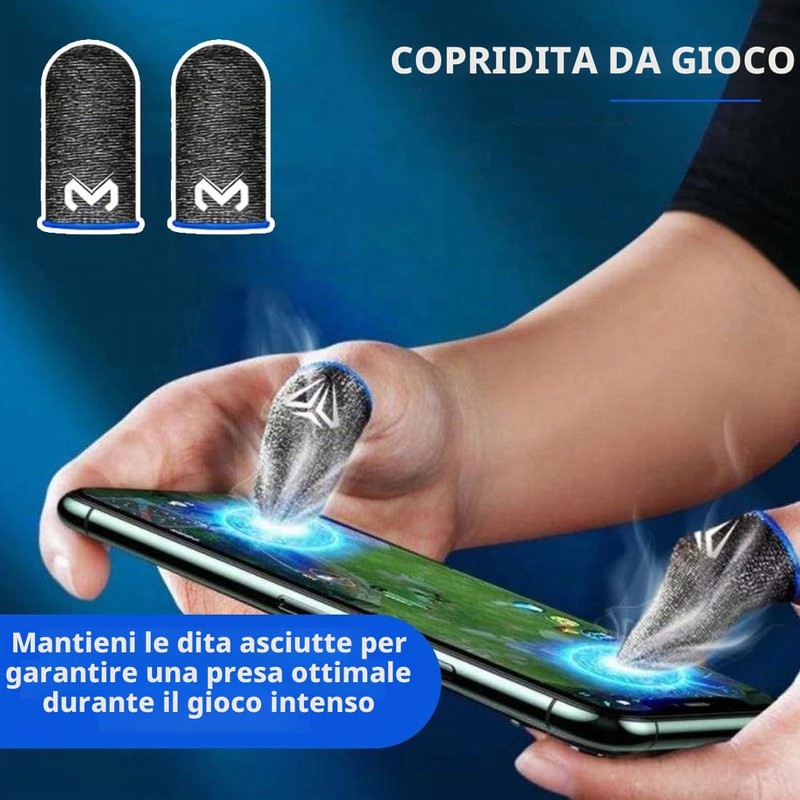FHRYNA 6 Pezzi Guaine per Dita da Gaming in Tessuto,