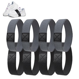 Erioscar Pack of 8 shoelaces fixing tape for football boots against loosening bows, tear-resistant fixation made from sustainable rPET, Black Beige