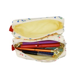 Lopenel 2 PCS Cute Pencil Case Floral Pencil Pouch Bag Floral Pen Holder Storage Cosmetic Makeup Bag for Women At Home (2 Soft Cotton)