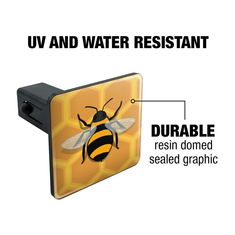 GRAPHICS & MORE Bee on Honeycomb Tow Trailer Hitch Cover