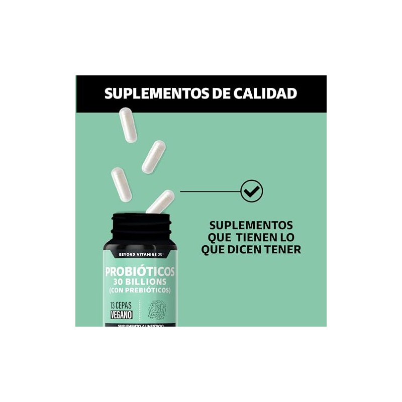 Probioticos 30 Billion UFC + Prebióticos + inulina de agave