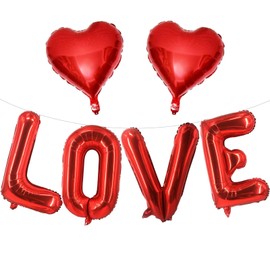 Red Love Balloons Red Heart Balloons Valentines Day Decorations Love Heart Balloons for for Valentines Day Bridal Shower Wedding Romantic Special Night Party Supplies Decorations