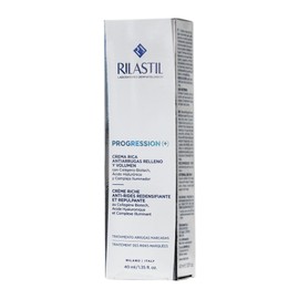Rilastil Progression Plus Rich Anti-Wrinkle Cream Filling and Wrinkle Treatment Marked Wrinkle Treatment Anti-Ageing Mature Skin with Collagen Hyaluronic Acid 40ml