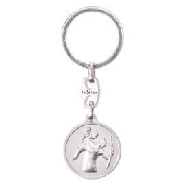 Fritz Cox Metal Keyring Christopher Gott schütze Dich 3 cm, silver