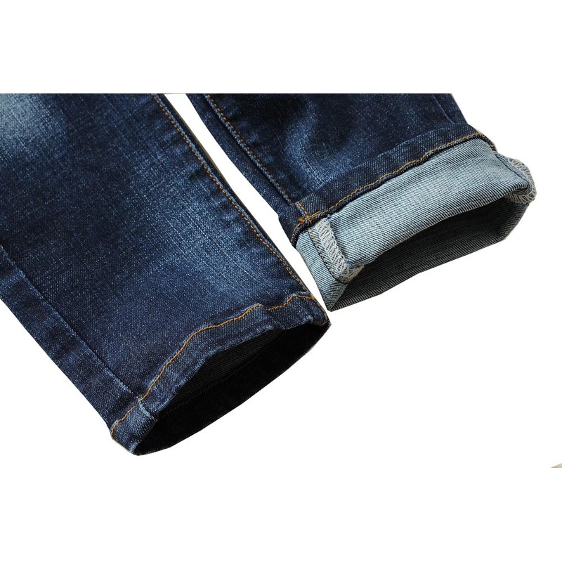 Big Boys Elastic Washed Full Length Stretch Straight Jeans Denim