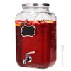 Bululuo 2 Gallon Glass Drinks Dispenser for Parties, Beverage Dispenser