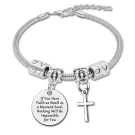 Inspirational Religious Gifts for Women Christian Bracelets Bible Verse Gifts Inspirational Quotes Bracelets Faith Gifts for Women Christian Gifts Motivational Birthday Gifts Encouragement Gifts