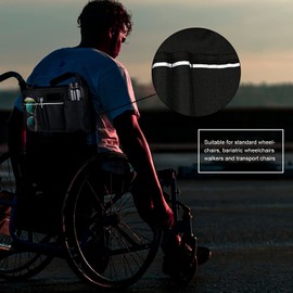 Armrest Pouch, Alvinlite Wheelchair Side Pocket Removable Walker Side Storage Bag for Most Wheelchairs Walkers Rollators AlvinliteHome