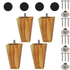 Lakdi Baaz | Wooden Leg Uncolored Ready to Polish for Sofa and Furniture 4 Inch