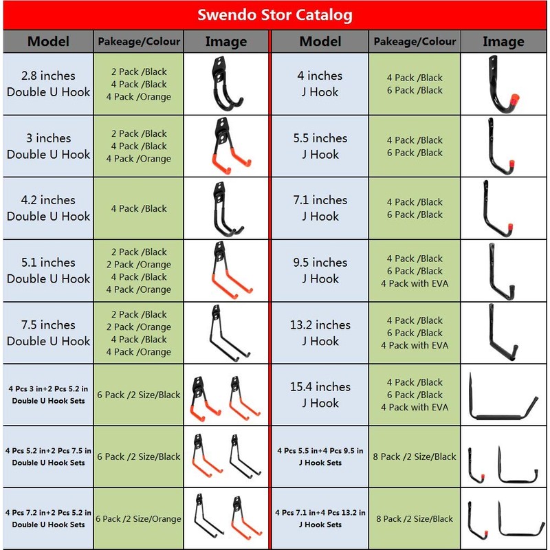 Yisunnan Heavy Duty Giant Garage Storage Hook Wall Mounted Utility