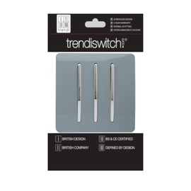 Trendi 3 Gang 2 Way 10 Amp Rocker Chrome Light Switch