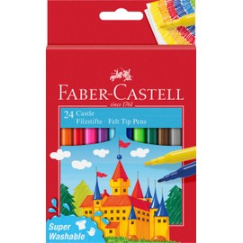 Faber-Castell Castle 554202 Felt Tip Pens Pack of 24 in Cardboard Case