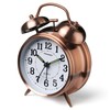 Peakeep Loud Analog Alarm Clock for Heavy Sleepers, Vintage 4-Inch