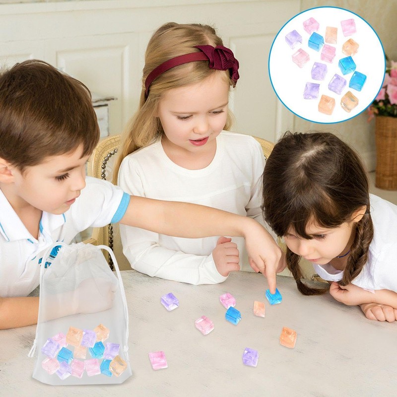 HDGSAFD 15 Pieces Ice Cube Squishy Toys, 1 Piece Storage