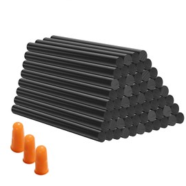 MissFox AC-JM01 Pack of 50 Hot Glue Sticks | Diameter 7 x 100 mm Glue Sticks for Hot Glue Gun | Hot Glue Sticks 7 mm for DIY Crafts | Includes 3 Finger Protection Caps