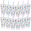 SiliFine 12 Pcs Plastic Ice Cream Cups 24oz Ice Cream