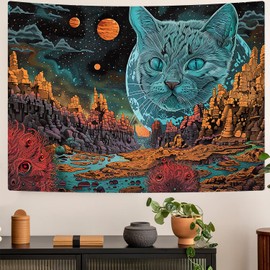 RichIdeas RITADJ1316 - Tapices psicodélicos para colgar en la pared para decoración de arte del hogar, 60 x 44 pulgadas