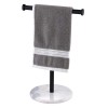 Fivelilyllc Countertop T-Shape Towel Rack Holer with Heavy Weight Marble