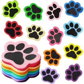 Outus 36 Pcs Paw Carpet Marker Spots 5'' Paw Carpet Dots Line up Spot for Classroom Floor, Marker for Teacher Supplies Classroom Rug School Decoration(Rainbow Color)