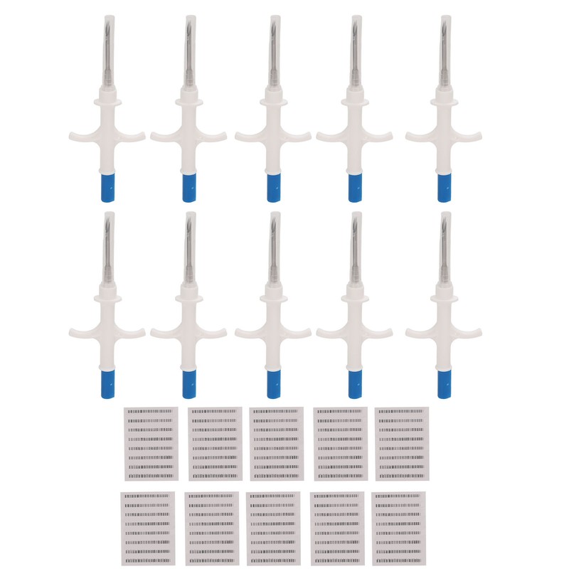 10 Packs Animal Microchip Pet RFID Identification Implant Kit ISO11784