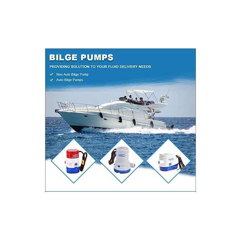 SAILFLO 2000 GPH Fully Submersible 12 Volt Electric Bilge Pump