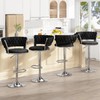 AWQM Black Velvet Bar Stools Set of 2 - Adjustable