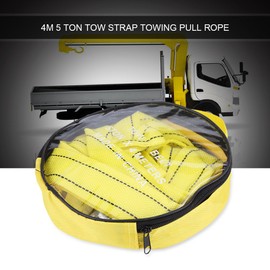 Tow Strap Set, 4 Meter Load 5 Ton Car Trailer Tow Rope, High Strength Strap Tow Cable with Hook, Emergency Vehicle Tool for Vehicle Towing, Pickup Trucks, ATVs, SUVs, Dirt
