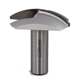 Infinity Cutting Tools 1/2" Shank, Cove Crown Molding Router Bit, 2-1/4" C.D. x 1/2" C.H. x 2-3/16" C.R.| Carbide Tip | Heavy-Duty | for Handheld Or Table Mounted Wood Router