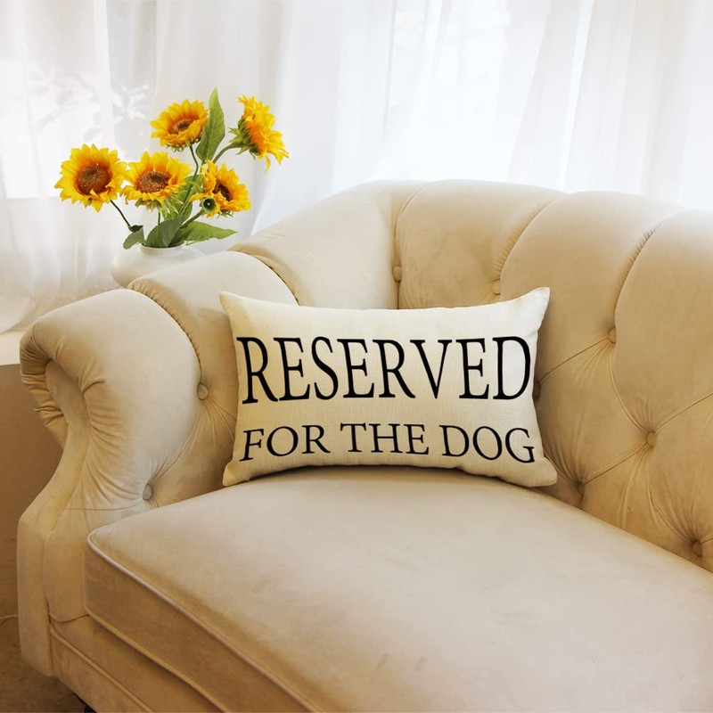Ogiselestyle Reserved for The Dog Throw Pillow Covers, 12 x