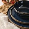 Famiware Nature Plates and Bowls Sets, 12 Pieces Stoneware Dinnerware