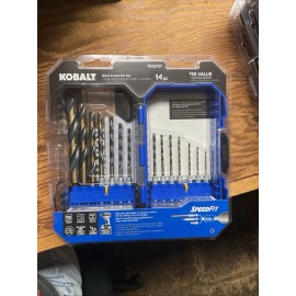 Kobalt 14 Pc Black & Gold Drill Bit Set Impact Grade Item# 1100737 New