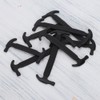 80pcs Silicone Lazy Shoelaces Elastic Black No Tie Shoe Laces
