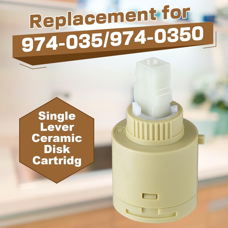 Enhon Single Lever Ceramic Disk Cartridge Compatible with 974-035/974-0350, Compatible