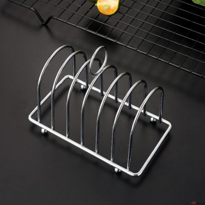 Toast Rack Stand Holder, 6 Slice Stainless Steel Toast Rack